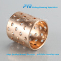 CuSn8 flanged rolled brass bushing, WF-WB802 wrapped brass bush, high load bronze flanged bearing